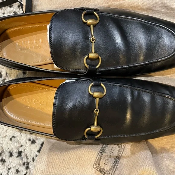 Gucci | Shoes | Gucci Jordaan Black Leather Loafer Size G  display picture 1